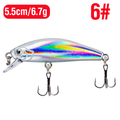 Clouser Minnow SwimBait-5.5 Cm/6.7g Isca Giratória De Plástico Afundando Para Baixo E Carpa